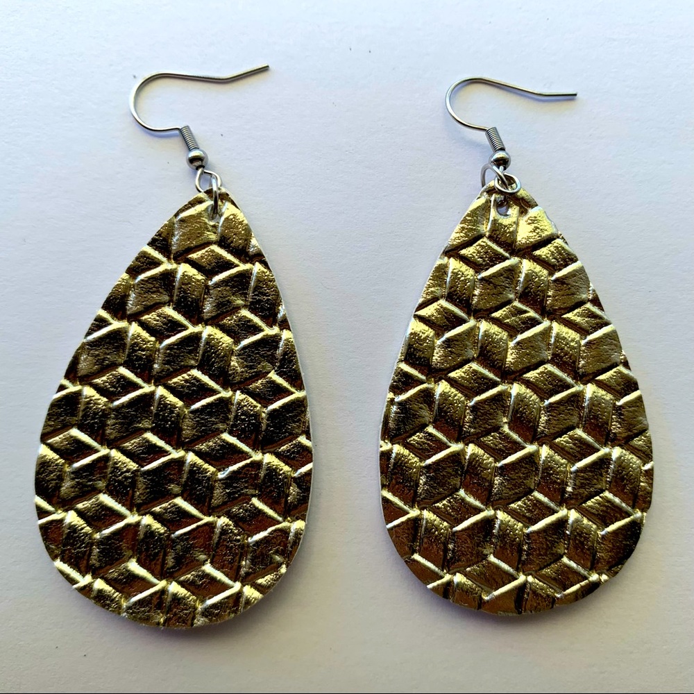 ‼️5/$20 Faux Leather Dangle earrings